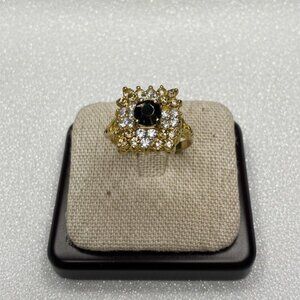 gold tone with cz stones